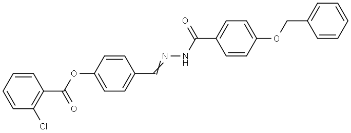 4-(2-(4-(BENZYLOXY)BENZOYL)CARBOHYDRAZONOYL)PHENYL 2-CHLOROBENZOATE Struktur