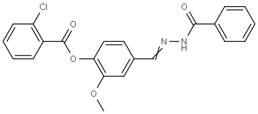 4-(2-BENZOYLCARBOHYDRAZONOYL)-2-METHOXYPHENYL 2-CHLOROBENZOATE Struktur