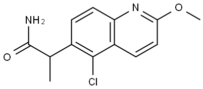 2-(5-chloro-2-methoxyquinolin-6-yl)propanamide Struktur