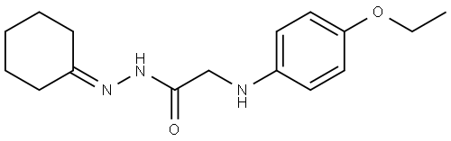 N'-CYCLOHEXYLIDENE-2-(4-ETHOXYANILINO)ACETOHYDRAZIDE Struktur