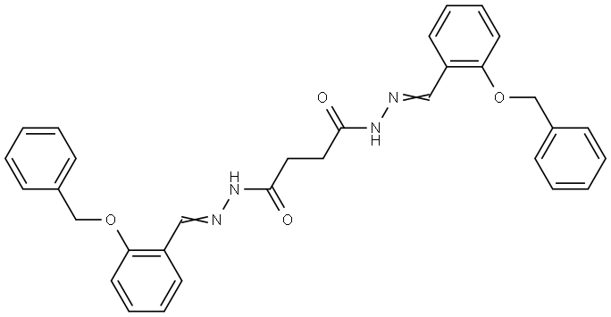 N'(1),N'(4)-BIS(2-(BENZYLOXY)BENZYLIDENE)SUCCINOHYDRAZIDE Struktur