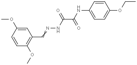 2-(2-(2,5-DIMETHOXYBENZYLIDENE)HYDRAZINO)-N-(4-ETHOXYPHENYL)-2-OXOACETAMIDE Struktur