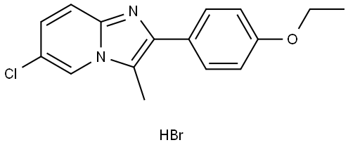 4-(6-CHLORO-3-METHYLIMIDAZO(1,2-A)PYRIDIN-2-YL)PHENYL ETHYL ETHER HYDROBROMIDE Struktur