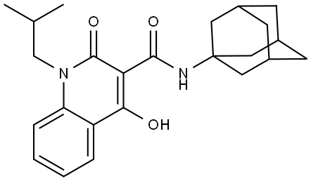 N-(1-ADAMANTYL)-4-HYDROXY-1-ISOBUTYL-2-OXO-1,2-DIHYDRO-3-QUINOLINECARBOXAMIDE Struktur