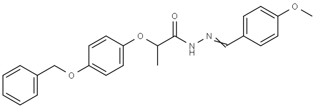 2-(4-(BENZYLOXY)PHENOXY)-N'-(4-METHOXYBENZYLIDENE)PROPANOHYDRAZIDE Struktur