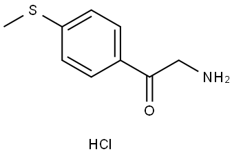 2-[4-(Methylsulfanyl)phenyl]-2-oxoethanaminium chloride Struktur