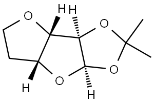 α-D-xylo-Hexofuranose, 3,6-anhydro-5-deoxy-1,2-O-(1-methylethylidene)- (9CI) Struktur