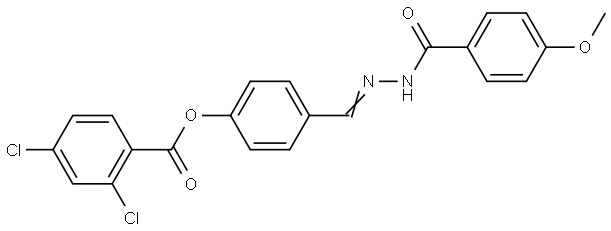 4-(2-(4-METHOXYBENZOYL)CARBOHYDRAZONOYL)PHENYL 2,4-DICHLOROBENZOATE Struktur