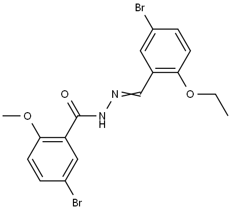 5-BROMO-N'-(5-BROMO-2-ETHOXYBENZYLIDENE)-2-METHOXYBENZOHYDRAZIDE Struktur