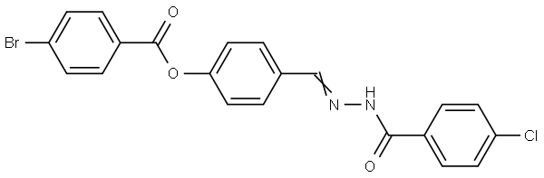 4-(2-(4-CHLOROBENZOYL)CARBOHYDRAZONOYL)PHENYL 4-BROMOBENZOATE Struktur