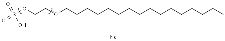 Polyt(oxy-1,2-ethanediyl), alpha.-sulfo-omega.-(hexadecyloxy)-, sodium salts Struktur