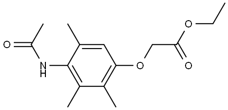 ETHYL (4-(ACETYLAMINO)-2,3,5-TRIMETHYLPHENOXY)ACETATE Struktur