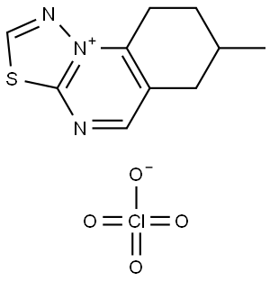 7-METHYL-6H,7H,8H,9H-(1,3,4)THIADIAZOLO(3,2-A)QUINAZOLIN-10-IUM PERCHLORATE Struktur