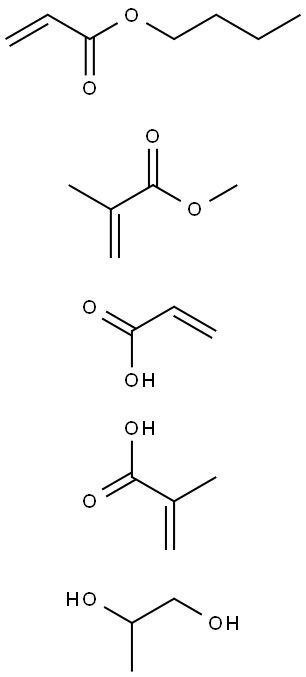 2-Propenoic acid, 2-methyl-, monoester with 1,2-propanediol, polymer with butyl 2-propenoate, methyl 2-methyl-2-propenoate and 2-propenoic acid Struktur