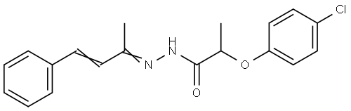 2-(4-CHLOROPHENOXY)-N'-(1-METHYL-3-PHENYL-2-PROPENYLIDENE)PROPANOHYDRAZIDE Struktur