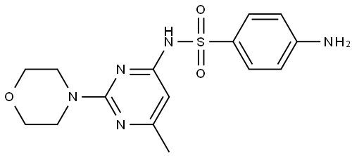 4-AMINO-N-(6-METHYL-2-(4-MORPHOLINYL)-4-PYRIMIDINYL)BENZENESULFONAMIDE Struktur