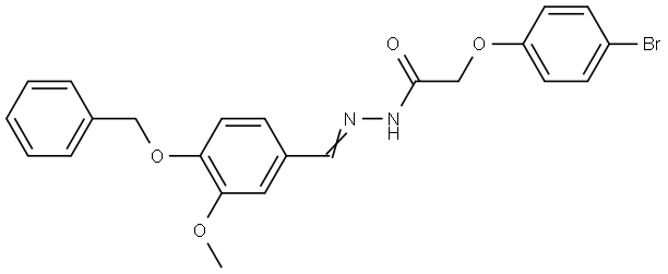 N'-(4-(BENZYLOXY)-3-METHOXYBENZYLIDENE)-2-(4-BROMOPHENOXY)ACETOHYDRAZIDE Struktur