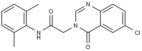 2-(6-CHLORO-4-OXO-3(4H)-QUINAZOLINYL)-N-(2,6-DIMETHYLPHENYL)ACETAMIDE Struktur