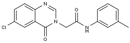 2-(6-CHLORO-4-OXO-3(4H)-QUINAZOLINYL)-N-(3-METHYLPHENYL)ACETAMIDE Struktur