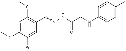 N'-(5-BROMO-2,4-DIMETHOXYBENZYLIDENE)-2-(4-TOLUIDINO)ACETOHYDRAZIDE Struktur