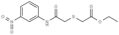 ETHYL ((2-(3-NITROANILINO)-2-OXOETHYL)THIO)ACETATE Struktur