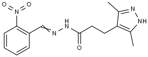 3-(3,5-DIMETHYL-1H-PYRAZOL-4-YL)-N'-(2-NITROBENZYLIDENE)PROPANOHYDRAZIDE Struktur