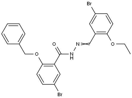 2-(BENZYLOXY)-5-BROMO-N'-(5-BROMO-2-ETHOXYBENZYLIDENE)BENZOHYDRAZIDE Struktur