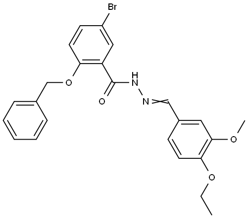 2-(BENZYLOXY)-5-BROMO-N'-(4-ETHOXY-3-METHOXYBENZYLIDENE)BENZOHYDRAZIDE Struktur