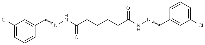 N'(1),N'(6)-BIS(3-CHLOROBENZYLIDENE)HEXANEDIHYDRAZIDE Struktur