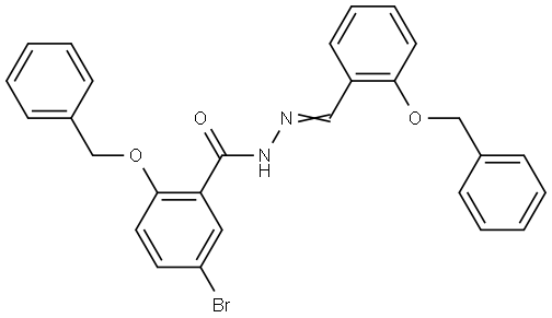 2-(BENZYLOXY)-N'-(2-(BENZYLOXY)BENZYLIDENE)-5-BROMOBENZOHYDRAZIDE Struktur