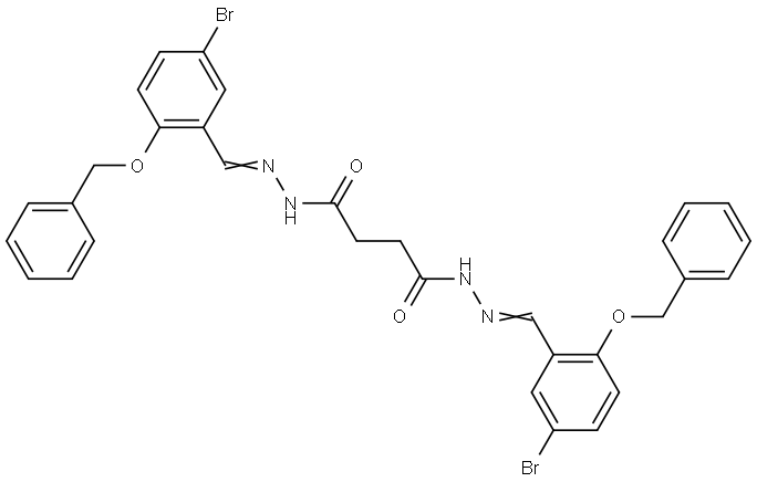 N'(1),N'(4)-BIS(2-(BENZYLOXY)-5-BROMOBENZYLIDENE)SUCCINOHYDRAZIDE Struktur