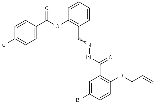 2-(2-(2-(ALLYLOXY)-5-BROMOBENZOYL)CARBOHYDRAZONOYL)PHENYL 4-CHLOROBENZOATE Struktur