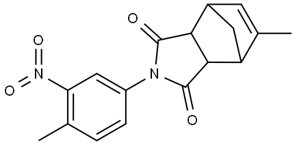 8-ME-4-(4-METHYL-3-NITRO-PHENYL)-4-AZA-TRICYCLO(5.2.1.0(2,6))DEC-8-ENE-3,5-DIONE Struktur