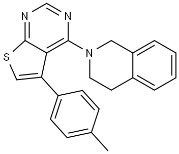 2-(5-(4-METHYLPHENYL)THIENO(2,3-D)PYRIMIDIN-4-YL)-1,2,3,4-TETRAHYDROISOQUINOLINE Struktur