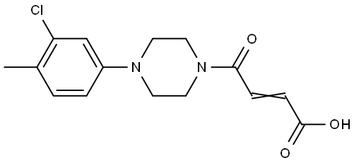 (2E)-4-[4-(3-CHLORO-4-METHYLPHENYL)-1-PIPERAZINYL]-4-OXO-2-BUTENOIC ACID Struktur