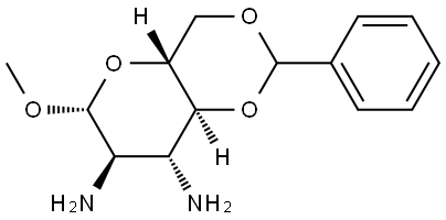 6-METHOXY-2-PHENYL-HEXAHYDRO-PYRANO(3,2-D)(1,3)DIOXINE-7,8-DIAMINE Struktur