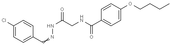 4-BUTOXY-N-(2-(2-(4-CHLOROBENZYLIDENE)HYDRAZINO)-2-OXOETHYL)BENZAMIDE Struktur