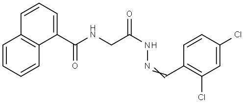 N-(2-(2-(2,4-DICHLOROBENZYLIDENE)HYDRAZINO)-2-OXOETHYL)-1-NAPHTHAMIDE Struktur