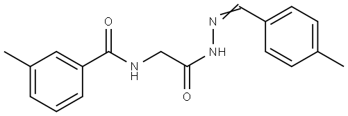 3-METHYL-N-(2-(2-(4-METHYLBENZYLIDENE)HYDRAZINO)-2-OXOETHYL)BENZAMIDE Struktur