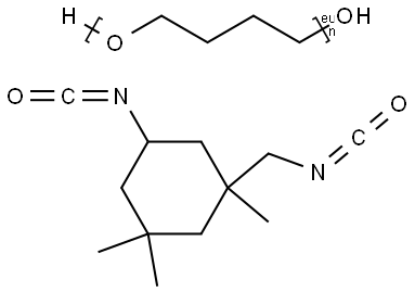 Poly(oxy-1,4-butanediyl), .alpha.-hydro-.omega.-hydroxy-, polymer with 5-isocyanato-1-(isocyanatomethyl)-1,3,3-trimethylcyclohexane Struktur