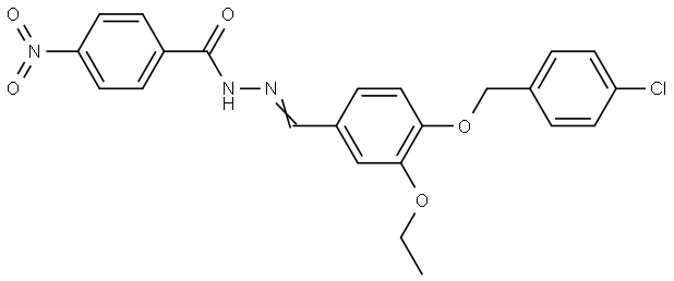 N'-(4-((4-CHLOROBENZYL)OXY)-3-ETHOXYBENZYLIDENE)-4-NITROBENZOHYDRAZIDE Struktur