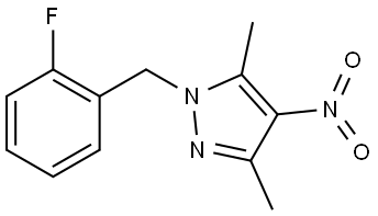 1-(2-FLUOROBENZYL)-3,5-DIMETHYL-4-NITRO-1H-PYRAZOLE Struktur