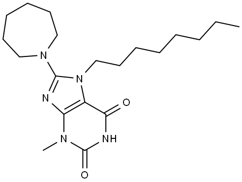 8-(1-AZEPANYL)-3-METHYL-7-OCTYL-3,7-DIHYDRO-1H-PURINE-2,6-DIONE Struktur