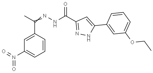 3-(3-ETHOXYPHENYL)-N'-(1-(3-NITROPHENYL)ETHYLIDENE)-1H-PYRAZOLE-5-CARBOHYDRAZIDE Struktur