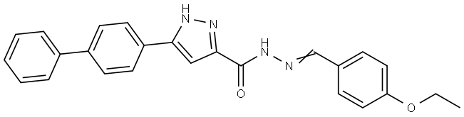 3-(1,1'-BIPHENYL)-4-YL-N'-(4-ETHOXYBENZYLIDENE)-1H-PYRAZOLE-5-CARBOHYDRAZIDE Struktur