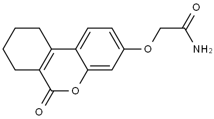 2-((6-OXO-7,8,9,10-TETRAHYDRO-6H-BENZO(C)CHROMEN-3-YL)OXY)ACETAMIDE Struktur