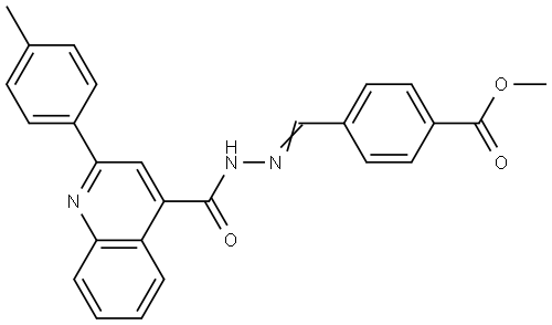 METHYL 4-(2-((2-(4-METHYLPHENYL)-4-QUINOLINYL)CARBONYL)CARBOHYDRAZONOYL)BENZOATE Struktur