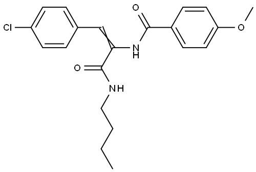 N-(1-((BUTYLAMINO)CARBONYL)-2-(4-CHLOROPHENYL)VINYL)-4-METHOXYBENZAMIDE Struktur