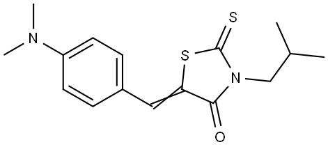 5-(4-(DIMETHYLAMINO)BENZYLIDENE)-3-ISOBUTYL-2-THIOXO-1,3-THIAZOLIDIN-4-ONE Struktur