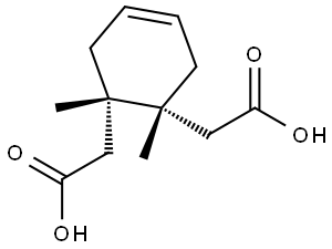 2,2'-((1R,2S)-1,2-DIMETHYLCYCLOHEX-4-ENE-1,2-DIYL)DIACETIC ACID Struktur